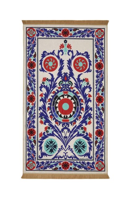 Beyaz Kadife Halı Seccade