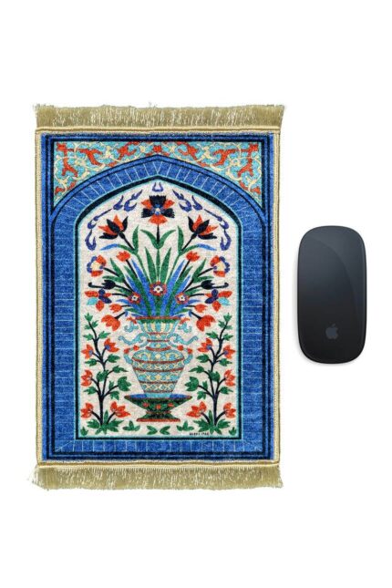 Mavi Dekoratif Küçük Halı Mousepad