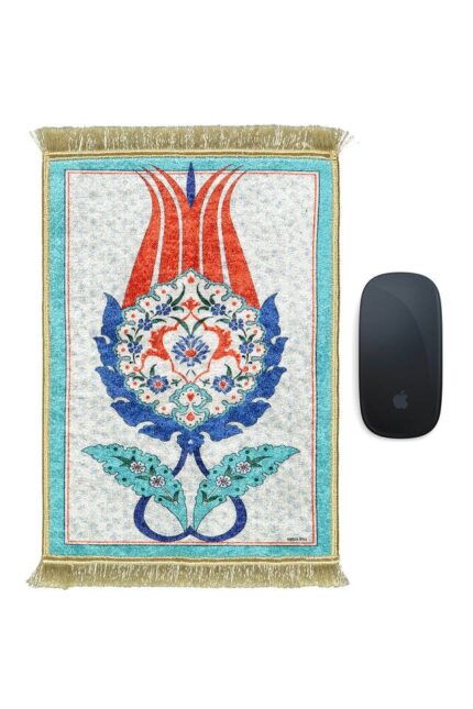 Turkuaz Dekoratif Küçük Halı Mousepad