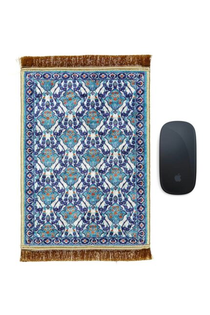 Turkuaz Dekoratif Küçük Halı Mousepad