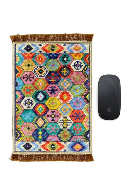 Lacivert Dekoratif Küçük Halı Mousepad