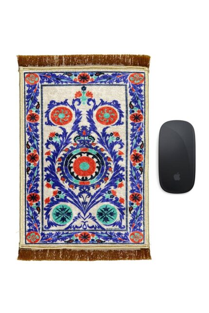 Beyaz Dekoratif Küçük Halı Mousepad