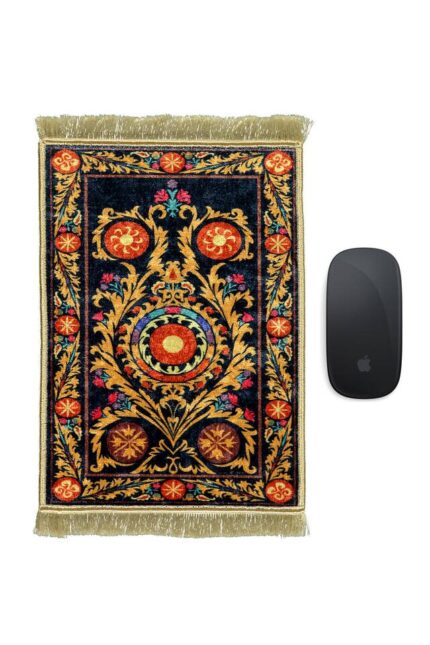 Siyah Dekoratif Küçük Halı Mousepad