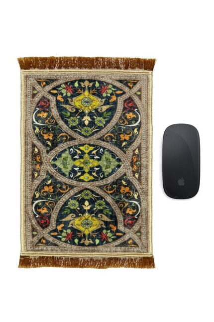Kahverengi Dekoratif Küçük Halı Mousepad