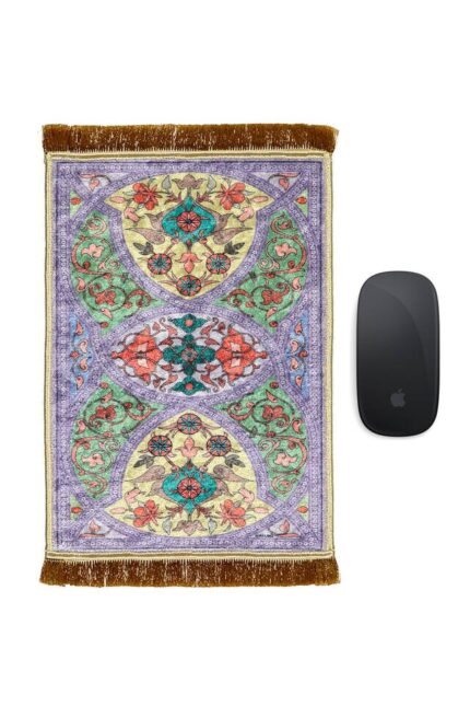 Lila Dekoratif Küçük Halı Mousepad