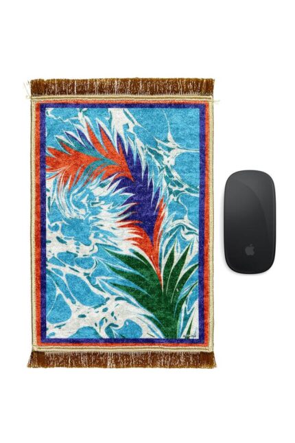 Turkuaz Dekoratif Küçük Halı Mousepad