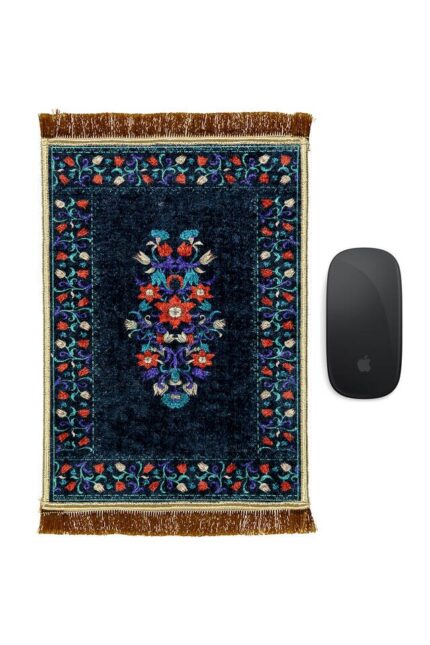 Siyah Dekoratif Küçük Halı Mousepad