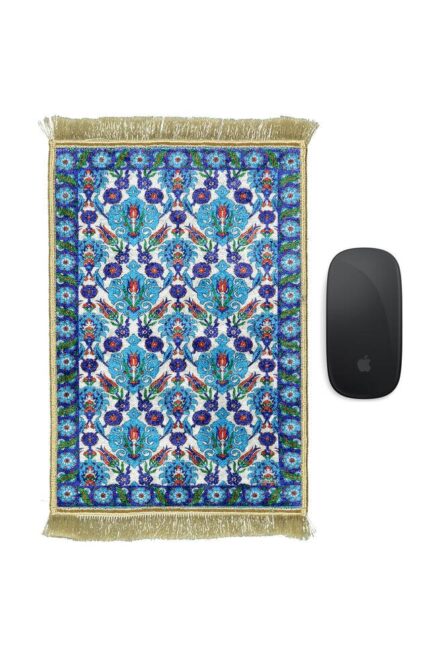 Turkuaz Dekoratif Küçük Halı Mousepad
