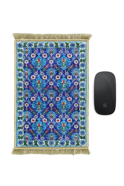 Lacivert Dekoratif Küçük Halı Mousepad