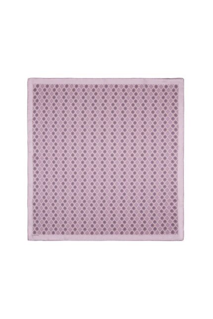 Açık Lila Monogram İpek Eşarp
