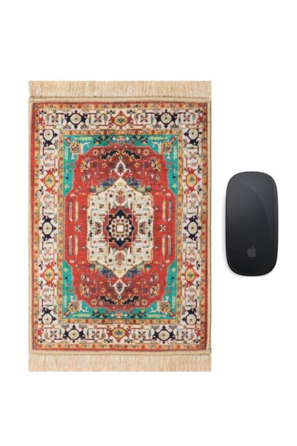 Kırmızı Dekoratif Küçük Halı Mousepad