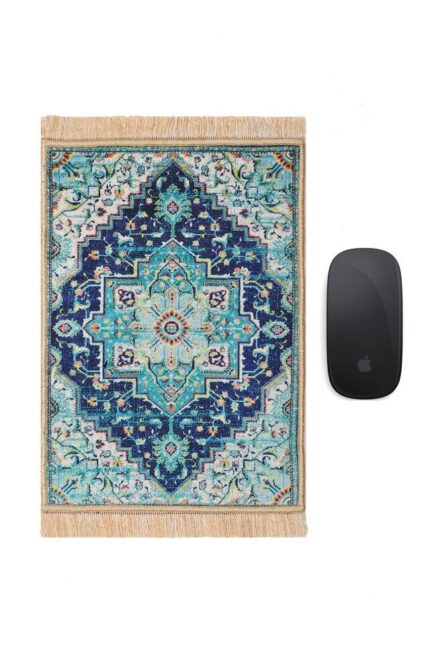 Yeşil Dekoratif Küçük Halı Mousepad