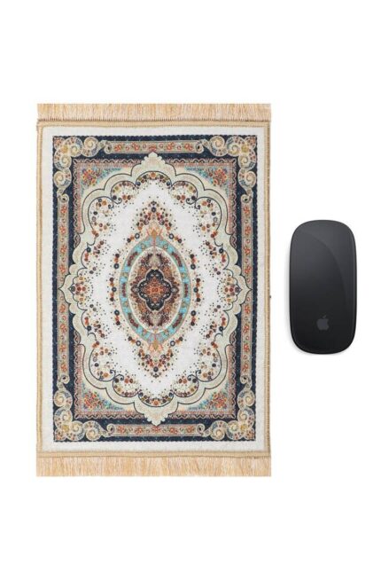 Beyaz Dekoratif Küçük Halı Mousepad