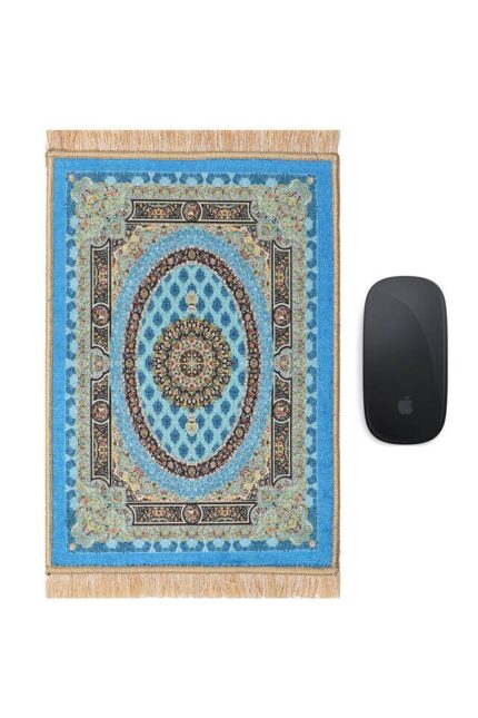 Turkuaz Dekoratif Küçük Halı Mousepad
