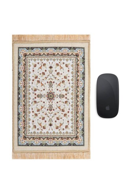Beyaz Dekoratif Küçük Halı Mousepad