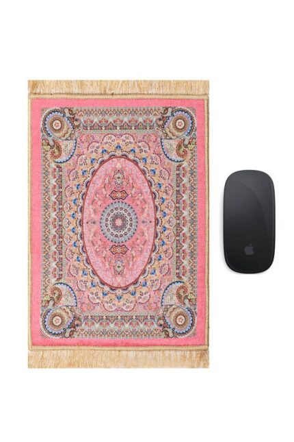 Pembe Dekoratif Küçük Halı Mousepad
