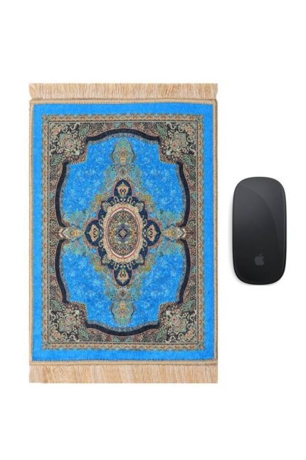 Turkuaz Dekoratif Küçük Halı Mousepad