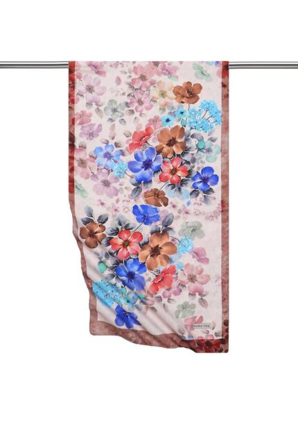 Pudra Floral İpeksi Fular