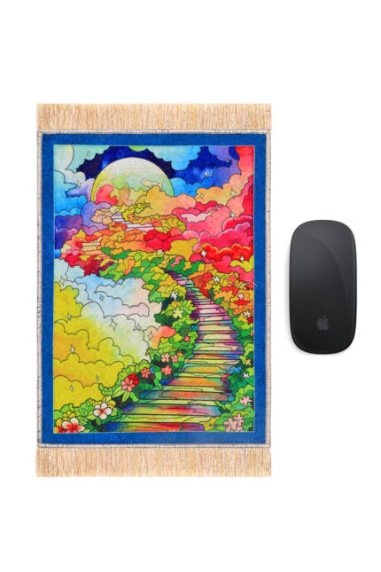Mavi Gökyüzü Dekoratif Küçük Halı Mousepad
