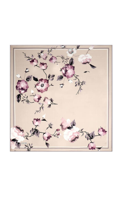 Taş Floral Sura İpek Eşarp