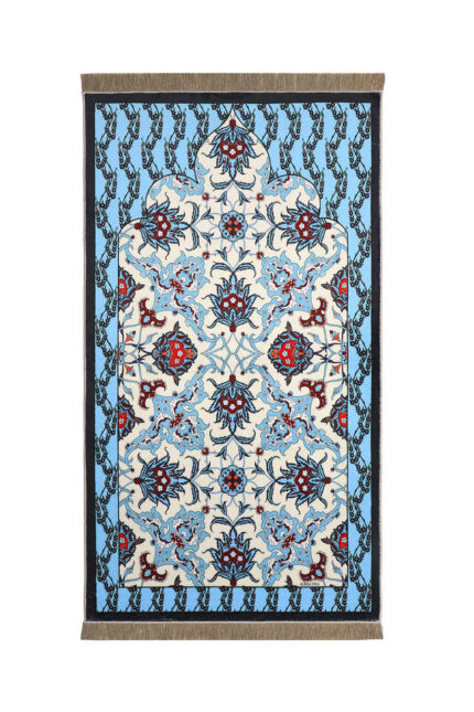 Lacivert Bambu Halı Seccade