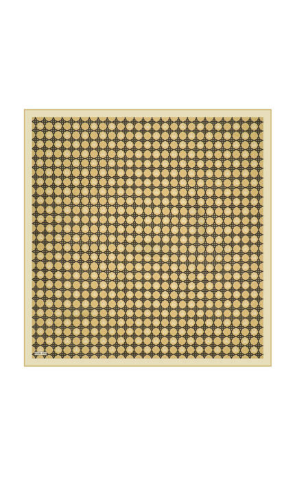 Asit Yeşil Zincir Monogram Twill İpek Eşarp