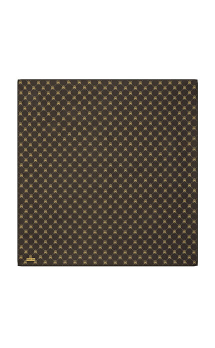 Acı Kahve Kelebek Monogram Twill İpek Eşarp