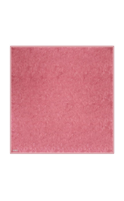 Pembe Fırça Desen Twill İpek Eşarp