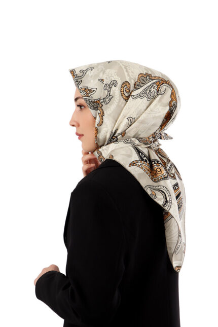 Taş Şal Desen Twill İpek Eşarp