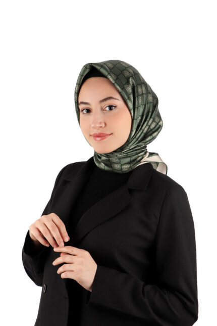 Çağla Monogram İpek Eşarp