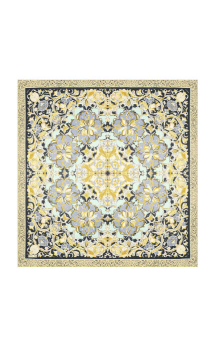 Lime Sedef Desen Twill İpek Eşarp